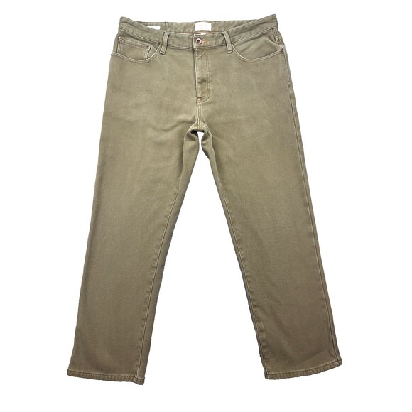 Weatherproof Vintage Jeans Mens Brown Fleece‎ Lined Regular Fit Tag Size 36x30 - Picture 1 of 16